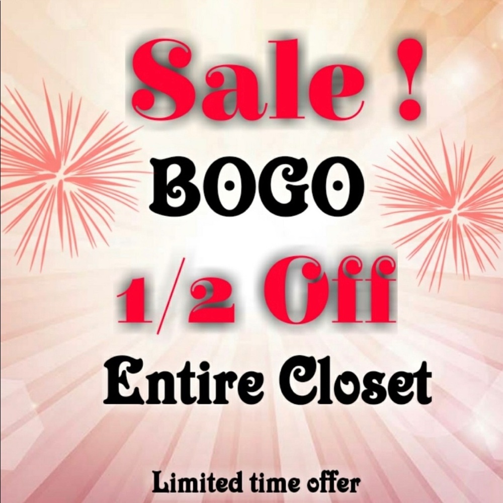 Buy one get one 1/2 off